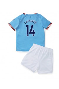 Fotbalové Dres Manchester City Aymeric Laporte #14 Dětské Domácí Oblečení 2022-23 Krátký Rukáv (+ trenýrky)